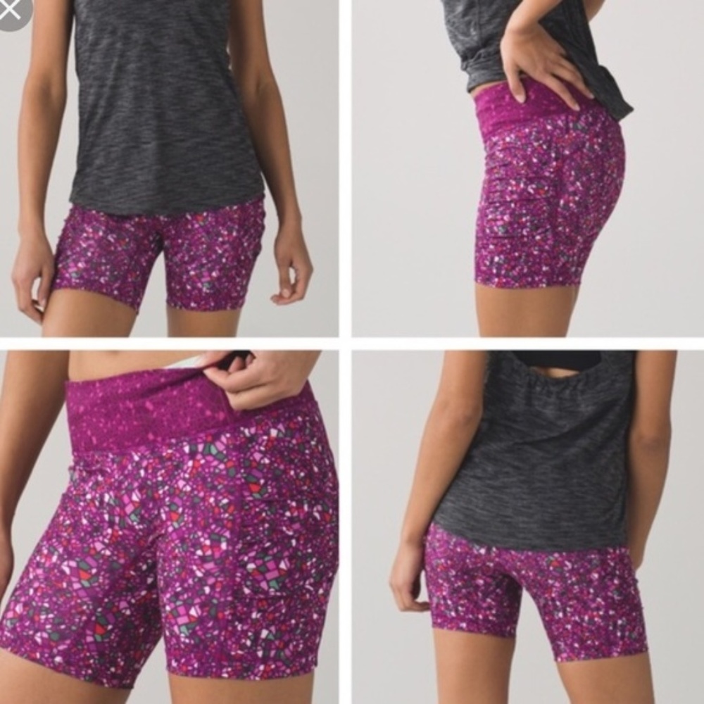 NWOT Lululemon Paradise Camo Speed Track Shorts 2